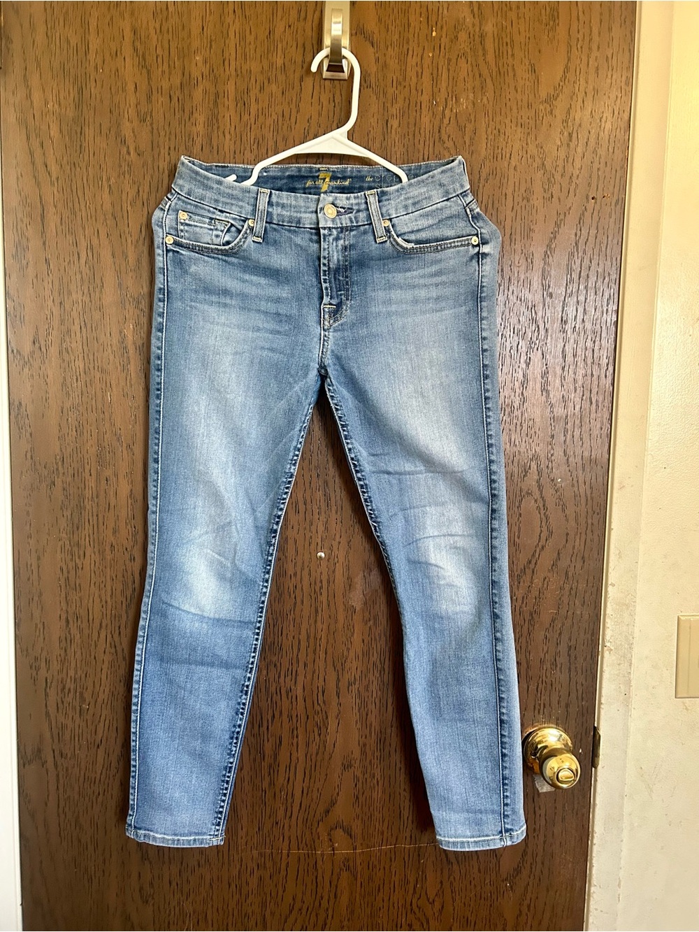 7 For All Mankind Light Blue Skinny Jeans A16